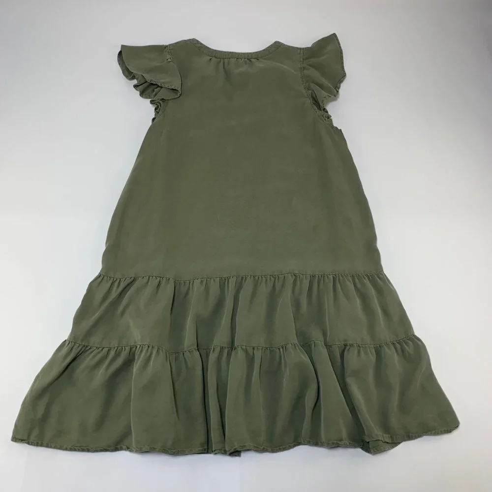 Knox Rose Olive Tencel Ruffle Sleeve Mini Dress L_5